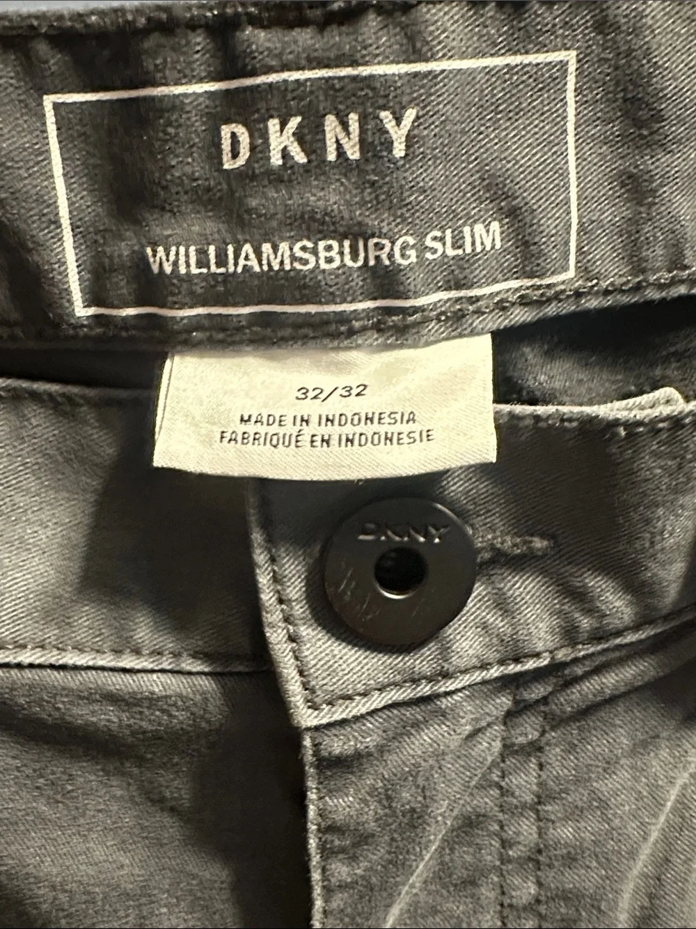 DKNY Men's Charcoal Williamsburg Slim Jeans